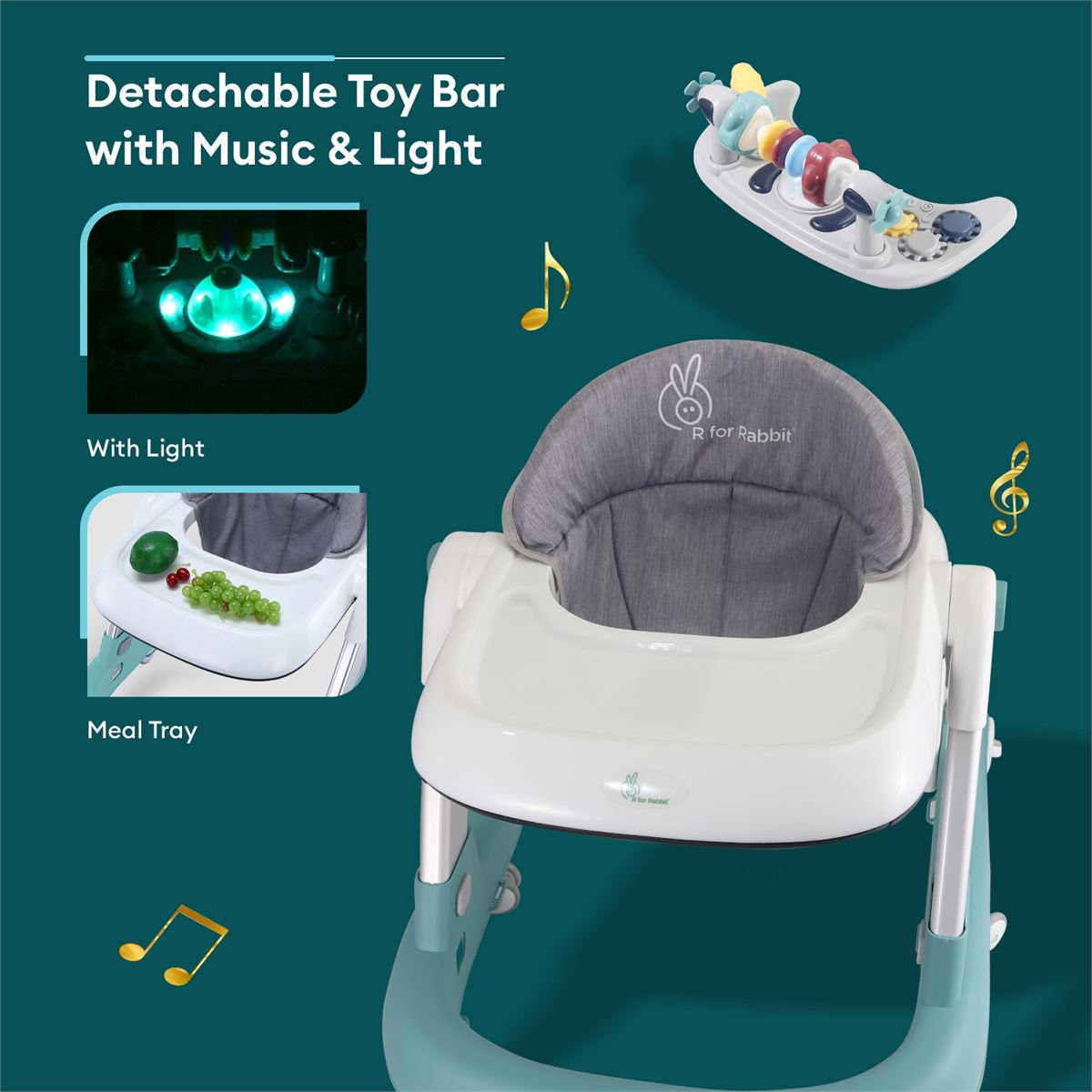 R for Rabbit Baby Walker (Green / Sage)