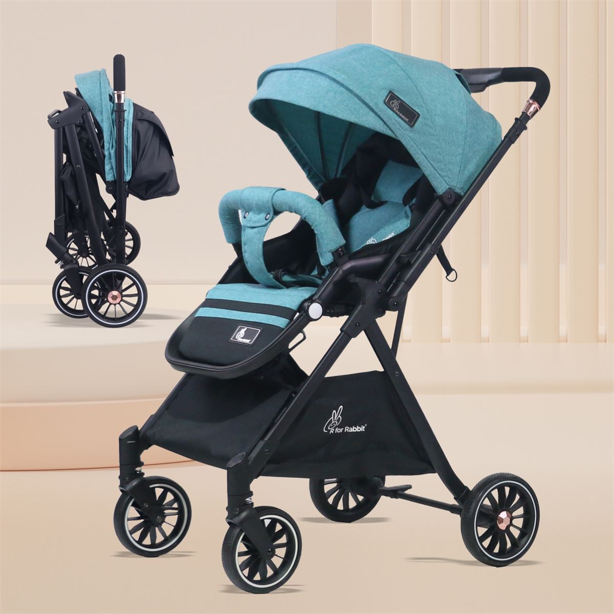 R for Rabbit Lightweight Baby Stroller (Teal Blue)