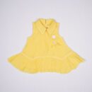 Justtots Bright Yellow Collared Ruffled Frock