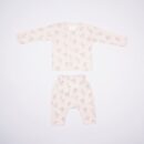 Baby Girls' Light Pink Teddy Bear & Crescent Moon Pajama Set