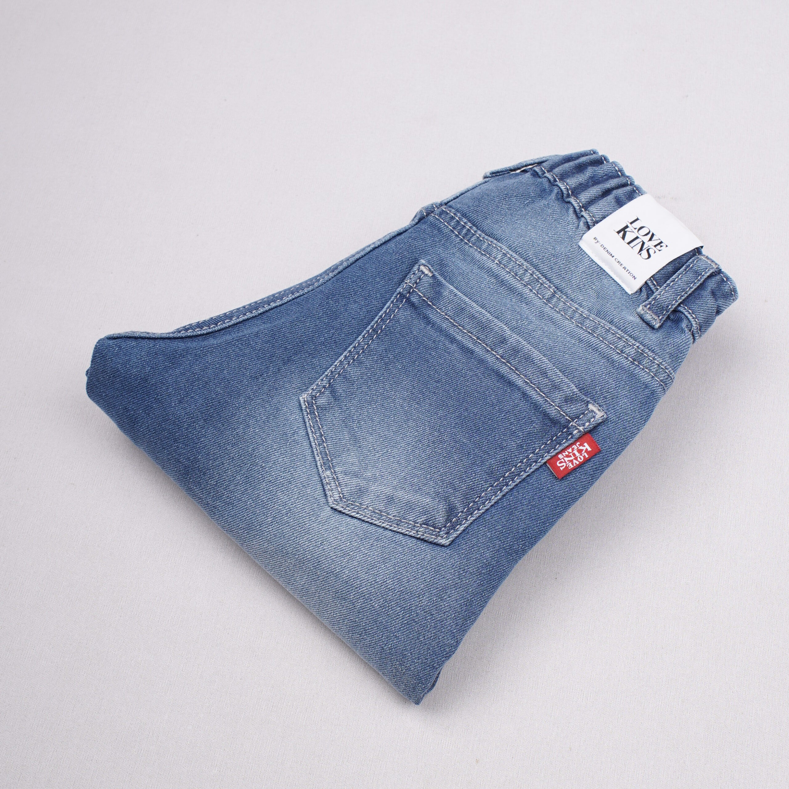Lovekins High-Rise Fringed Cargo Denim Jeans for Kids