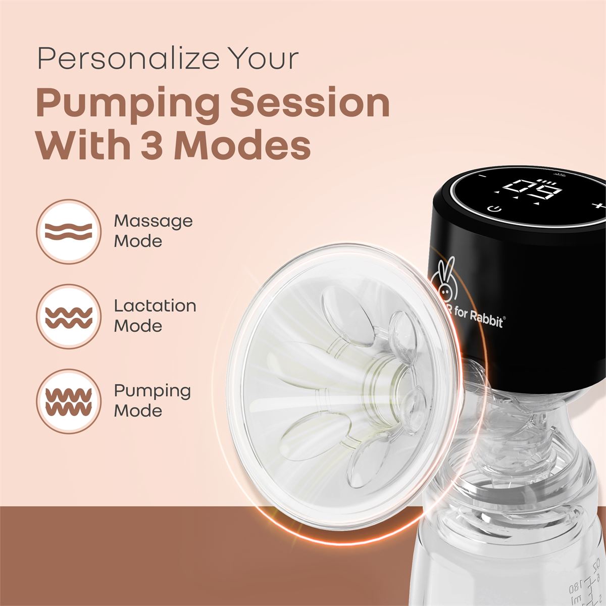 R for Rabbit First Feed Electric Breast Pump (Black)