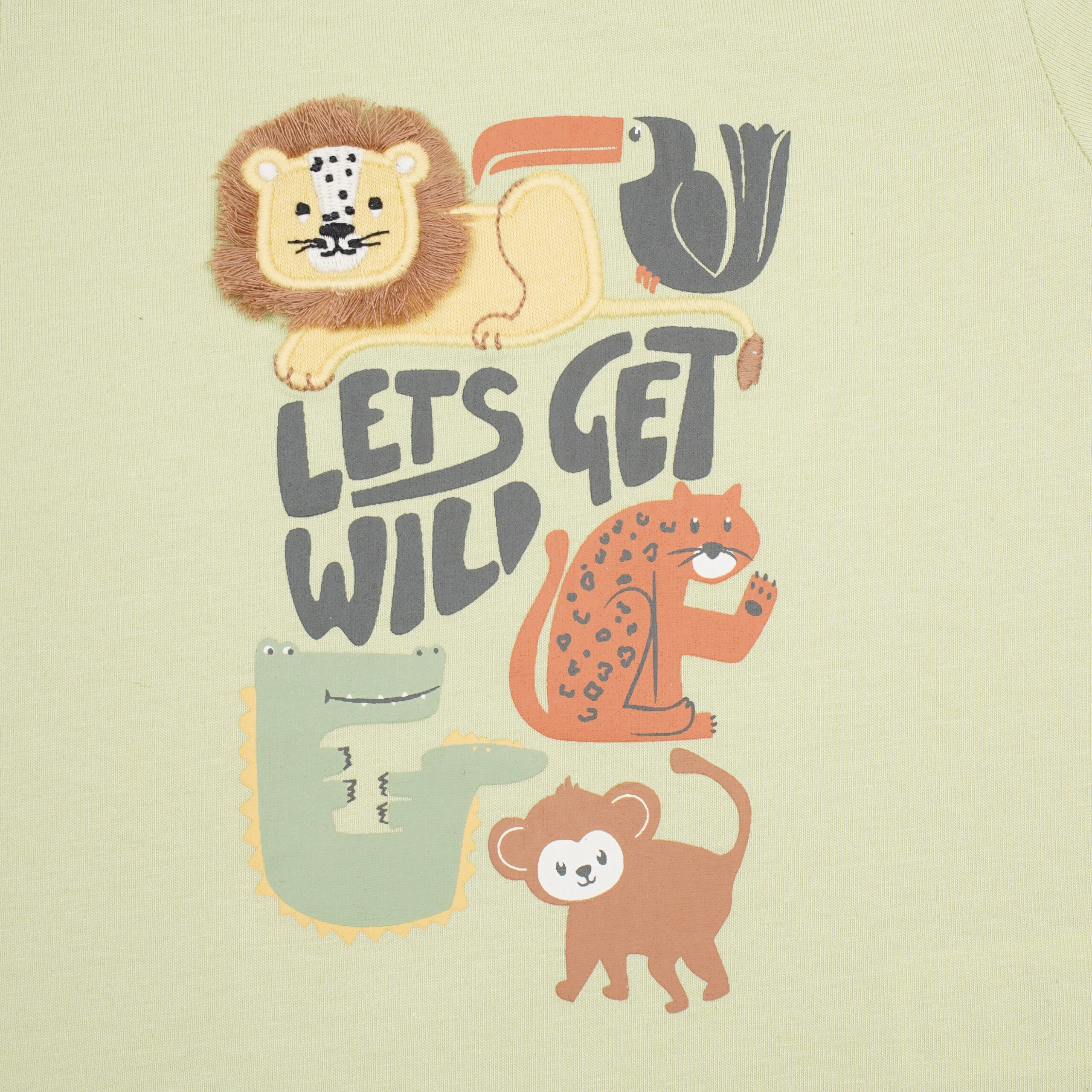 MiniKlub Baby Boys Green Safari Animal